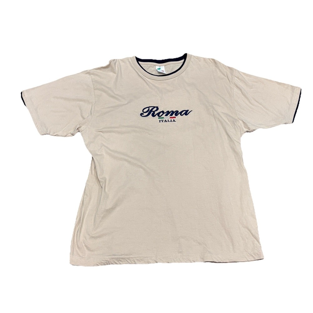 Roma Italia TShirt Mens XXL 2XL Short Sleeve Embroidered Made In Italy
